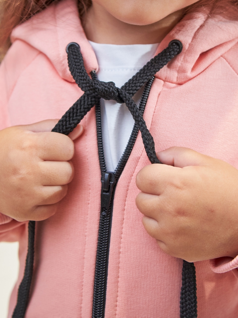 328-ПЕР. Костюм детский  на молнии, персик, хлопок 65%, 35% ПЭ, 3-х нитка без начеса 98,104,110,116