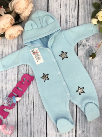 Купить оптом 218. Комбинезон ясельный, хлопок 65%, 35% ПЭ, футер с начёсом 62.68,74 в Краснодаре